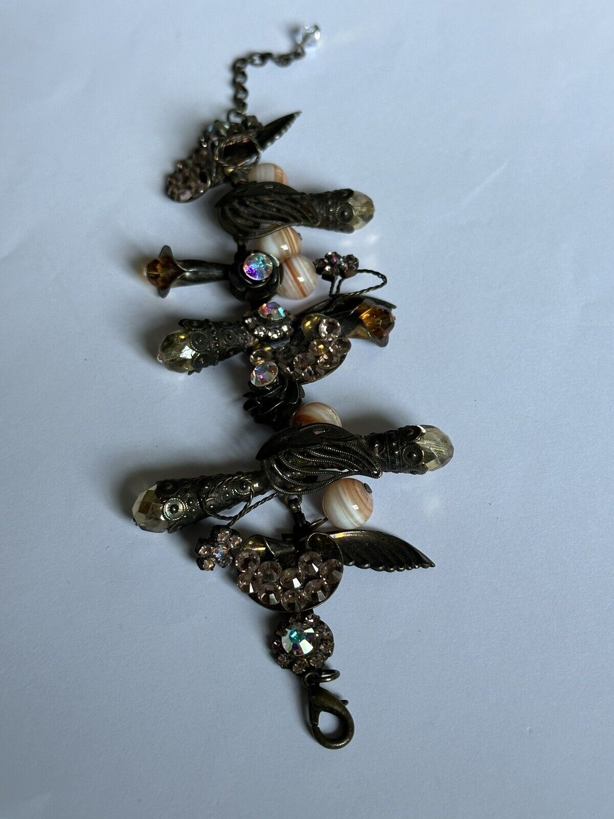 Vintage Designer Dimitriadis Crystal Beaded Detailed Bracelet