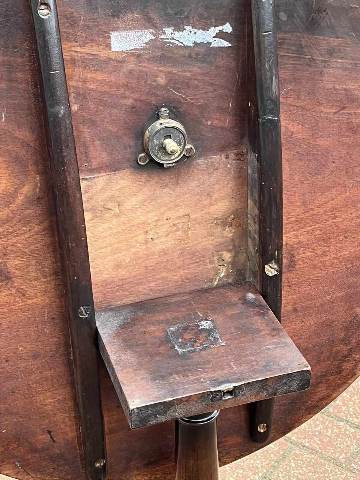 Georgian Mahogany Tilt Top Wine Table.