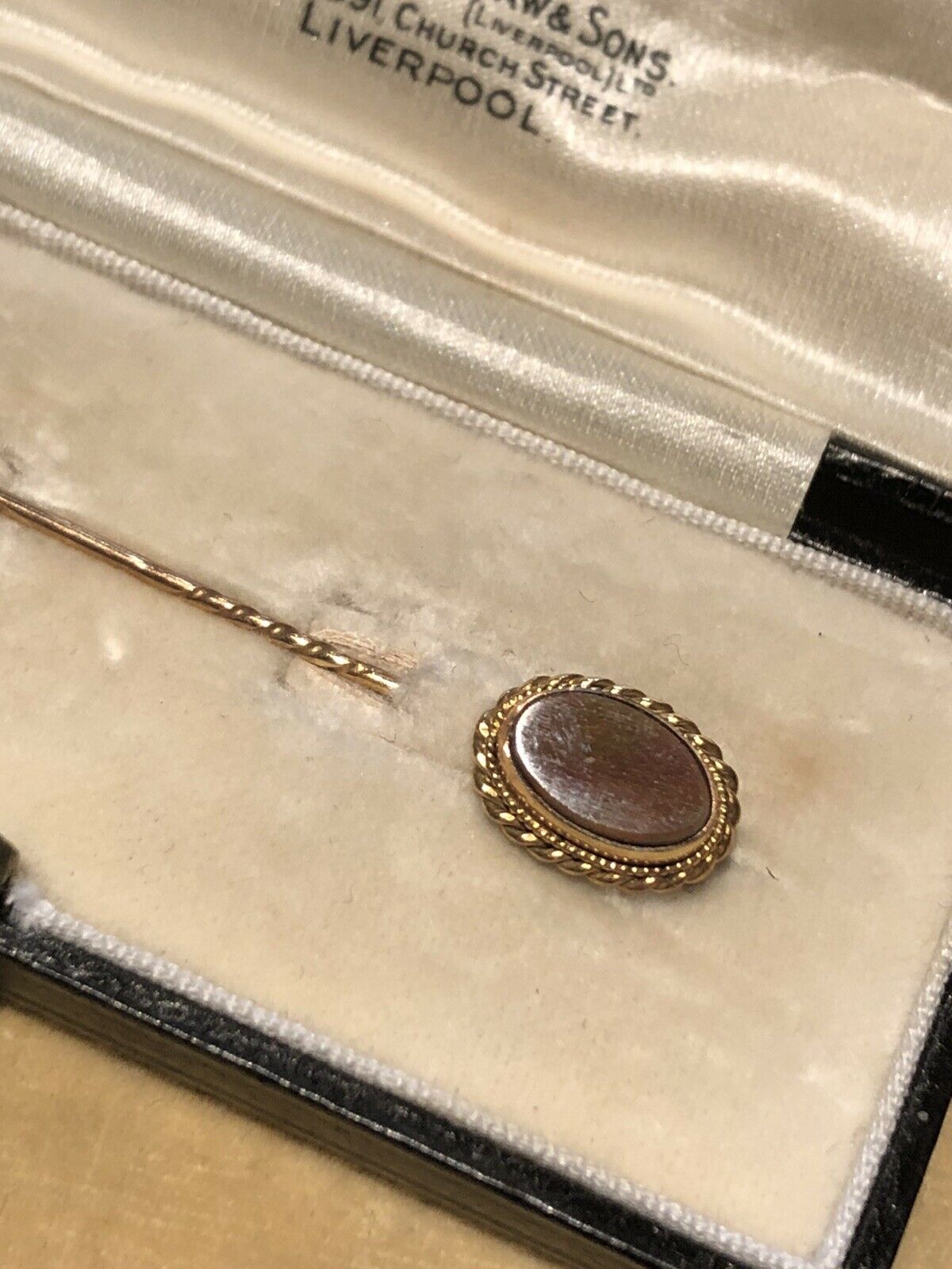 Antique 9ct Gold Stick Scarf Hat Pin