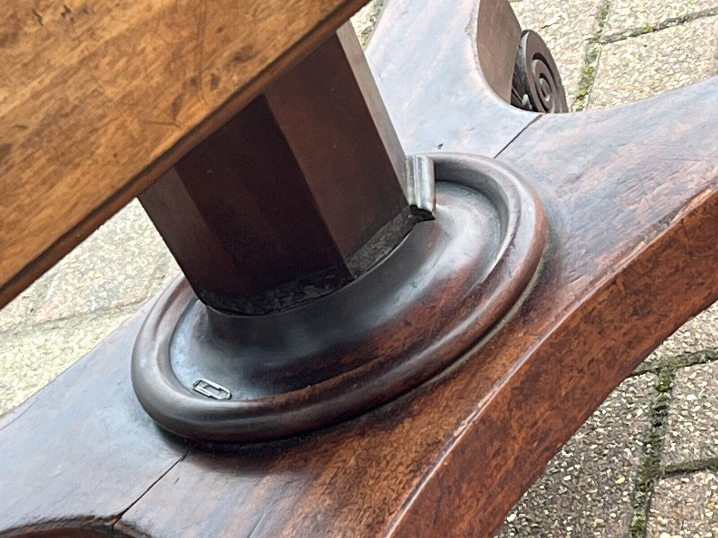 Antique Regency Mahogany Lamp / Sofa Table, Fold Down Flaps, Drawer.
