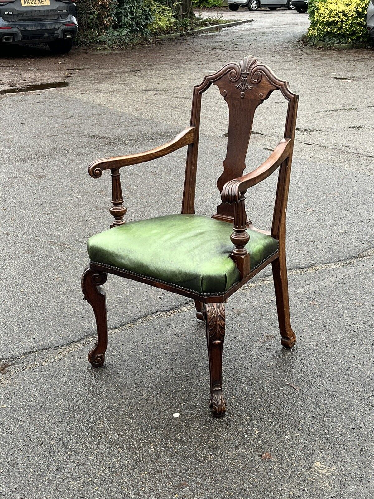 Antique Library Armchair.