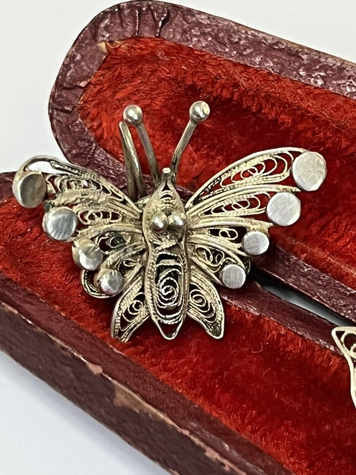 Vintage Filigree Butterfly Earrings