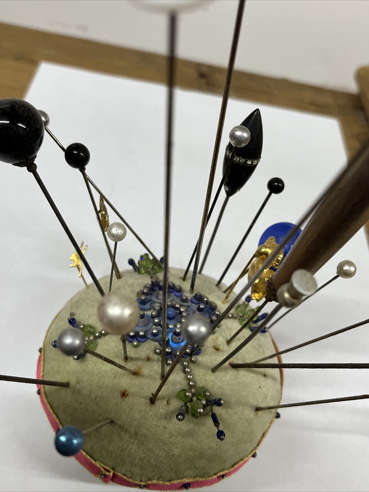 Hat Pin Collection On Cushion