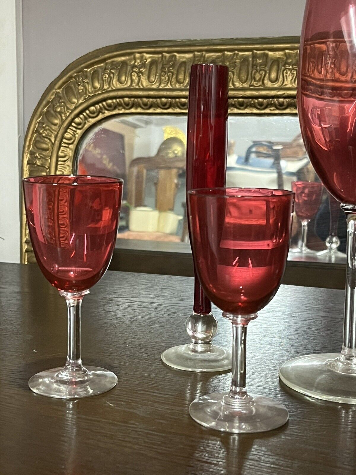 Collection Of Cranberry Glass