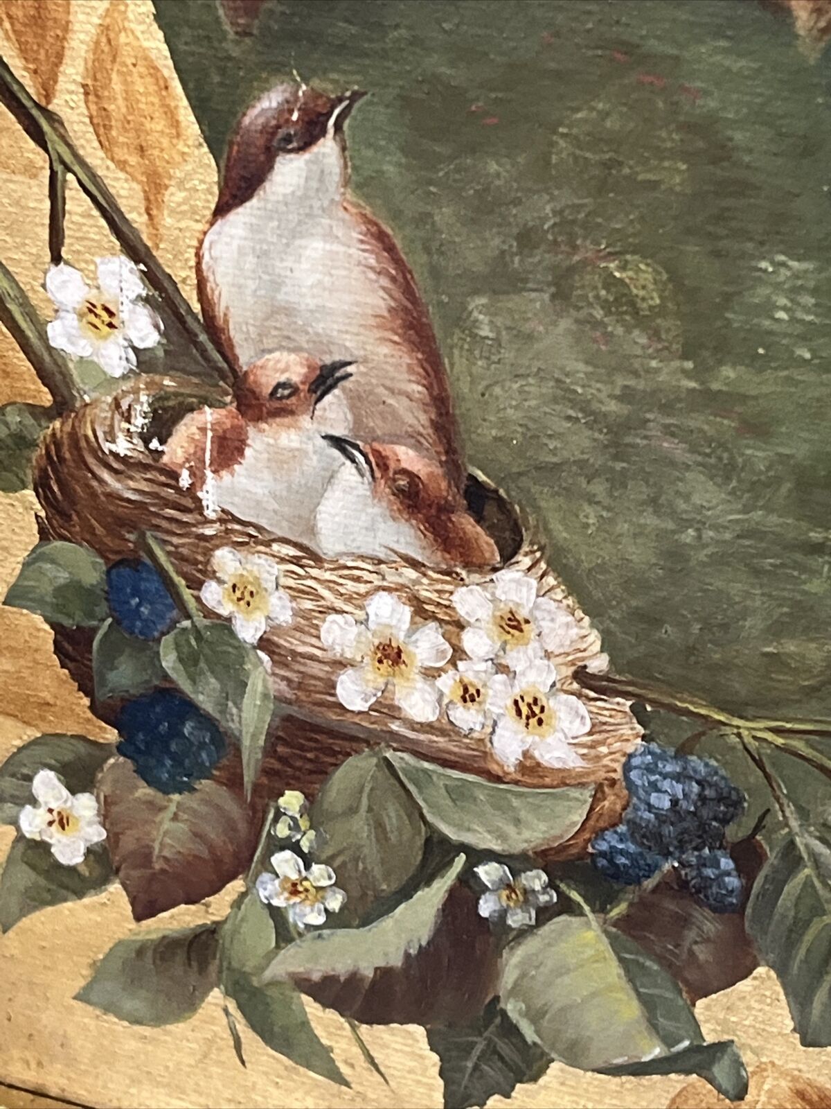 Antique Still Life Oil On Canvas, Signed &Dated, Max Winter, In Gold Gilt Frame.