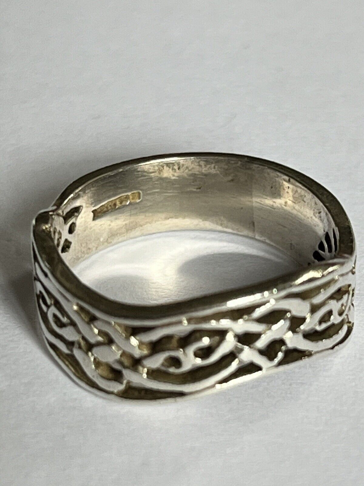 Vintage Silver 925 Celtic Wave Ring Size M