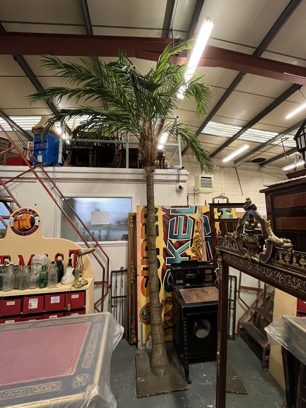 Full Size Plastic Palm Tree, Tv/Film Prop. Great Interior Design Piece
