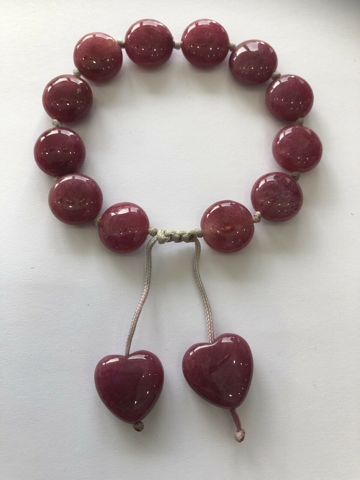 Southwestern Natural Stone Pink Heart Adjustable Bracelet