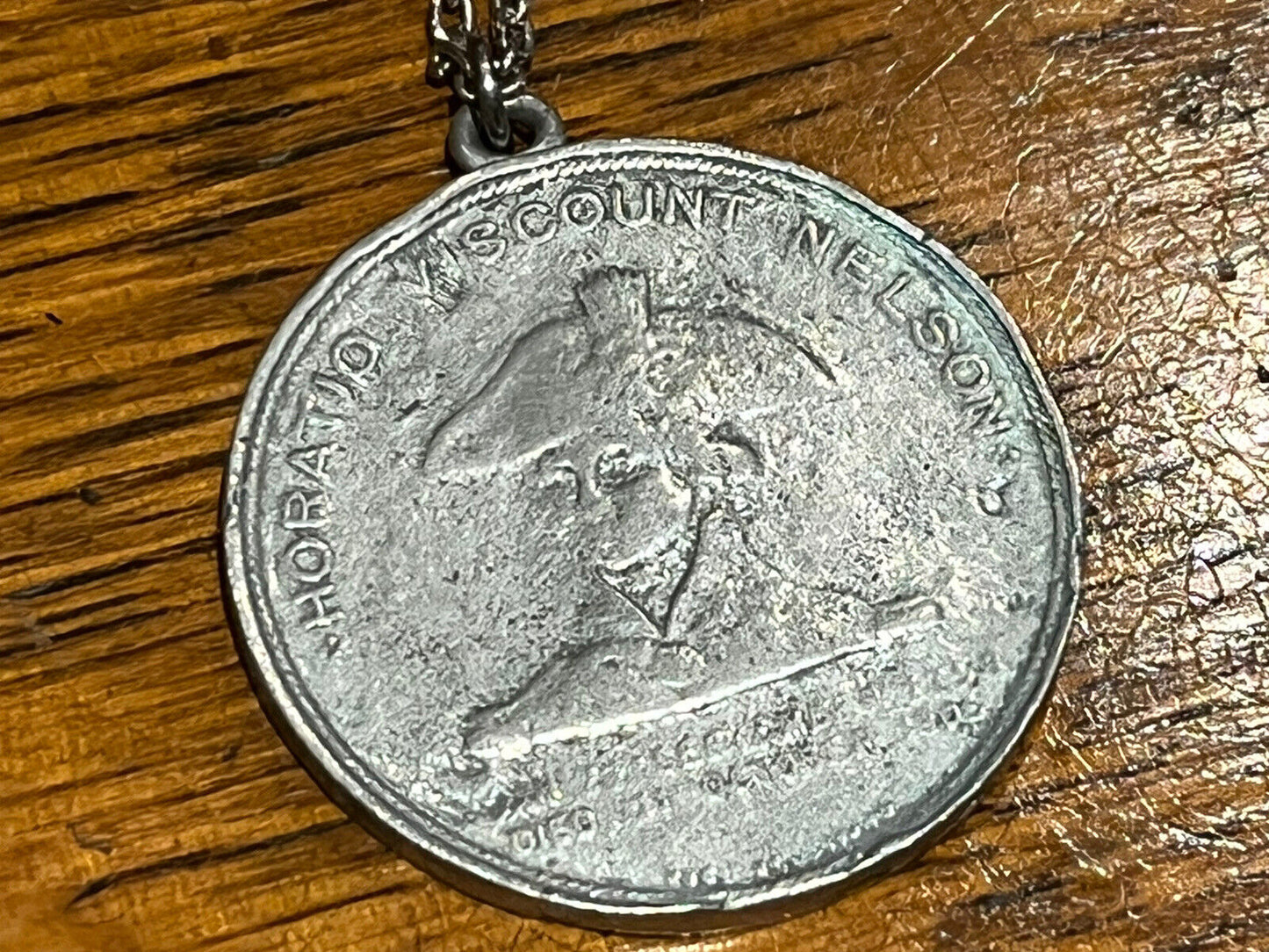 Horatio Viscount Nelson Commemorative Medal On A Chain