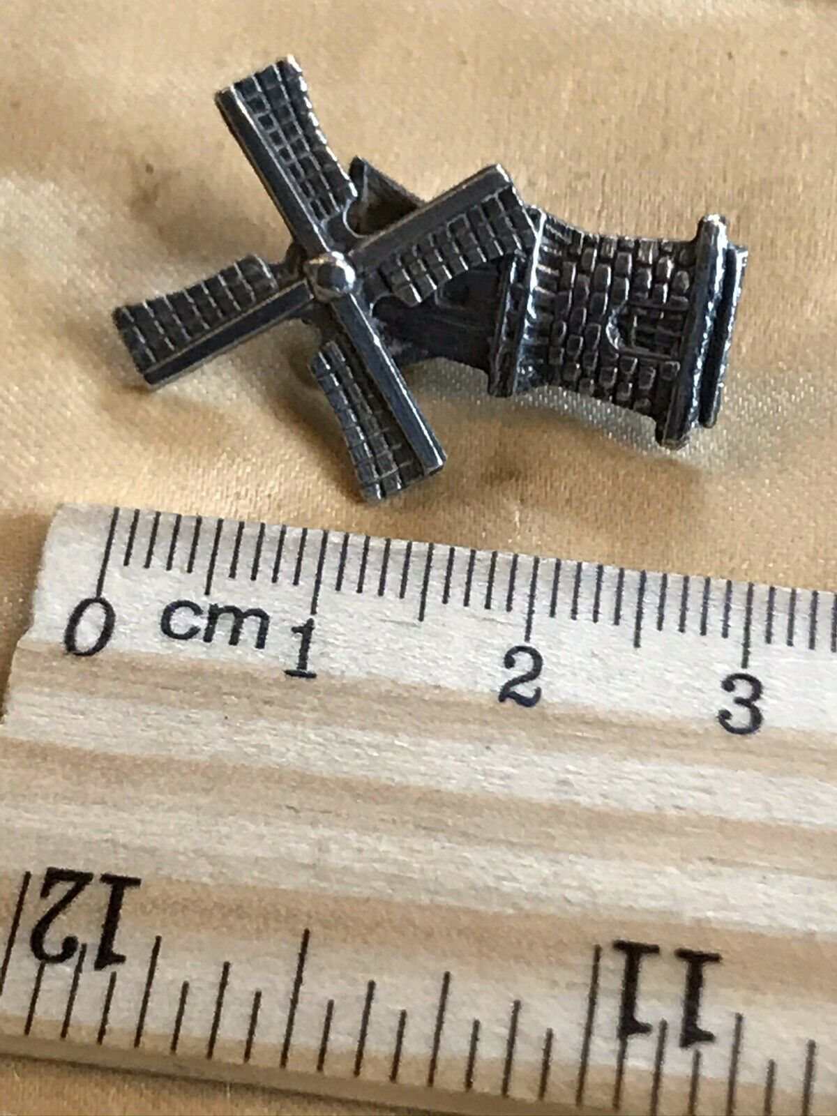 Vintage Old Silver Windmill Brooch