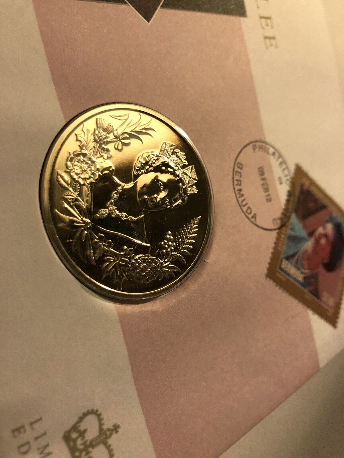 Coin First Day Cover. Diamond Jubilee