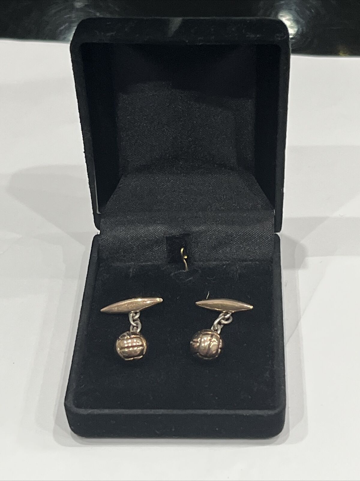 Rolled Gold Vintage Football Cufflinks