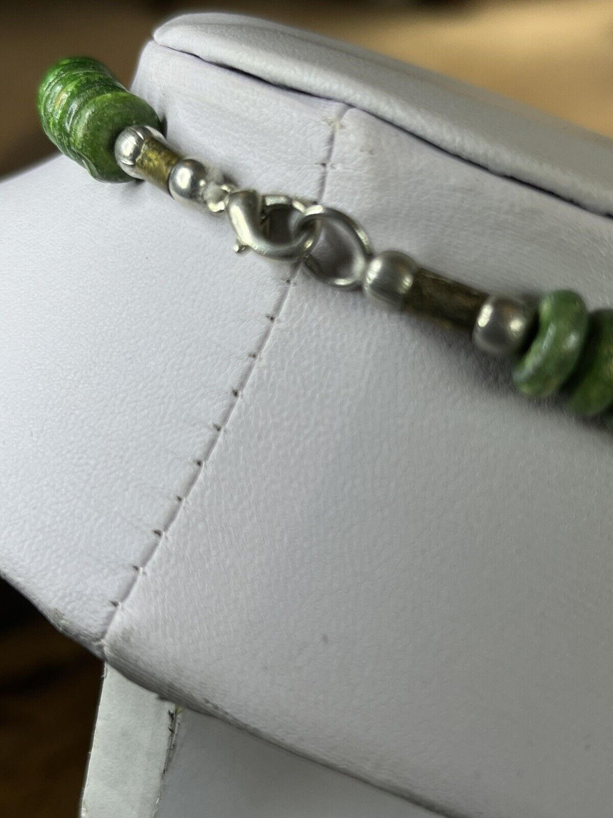 Vintage Natural Green Stone Statement Necklace