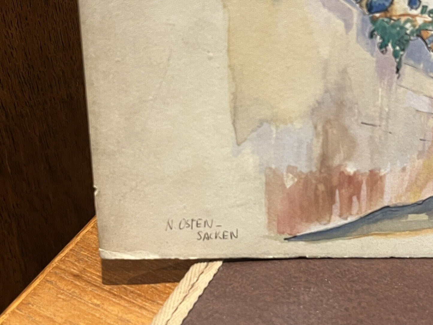 Originally Watercolour Illustrations Works By N Osten Sacken