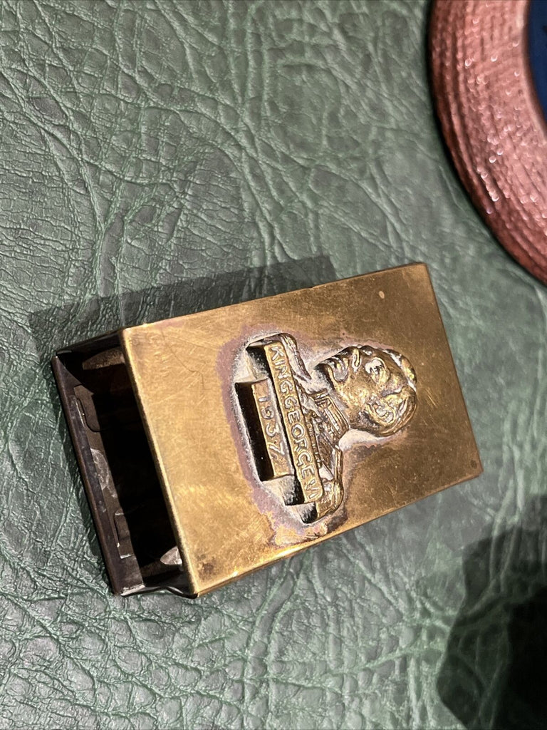 Match Striker, Brass Matchbox Holder & Novelty Ashtray Set. ANTIQUES