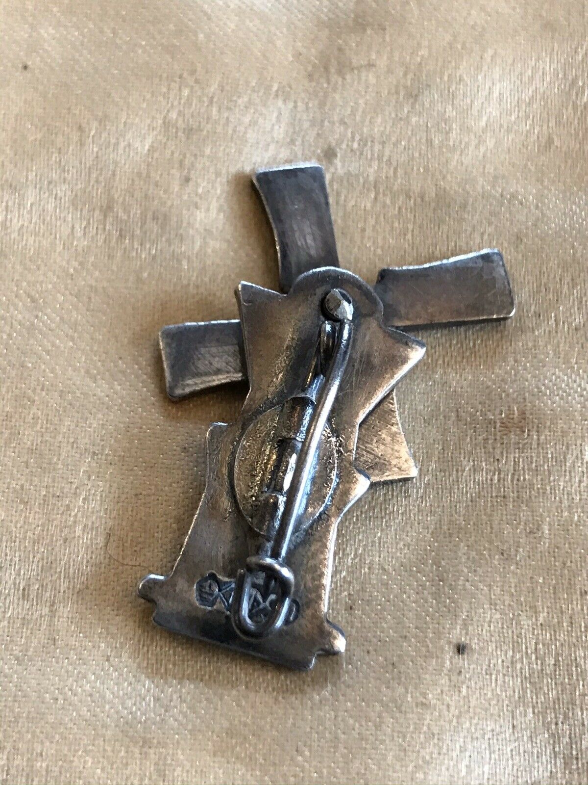 Vintage Old Silver Windmill Brooch