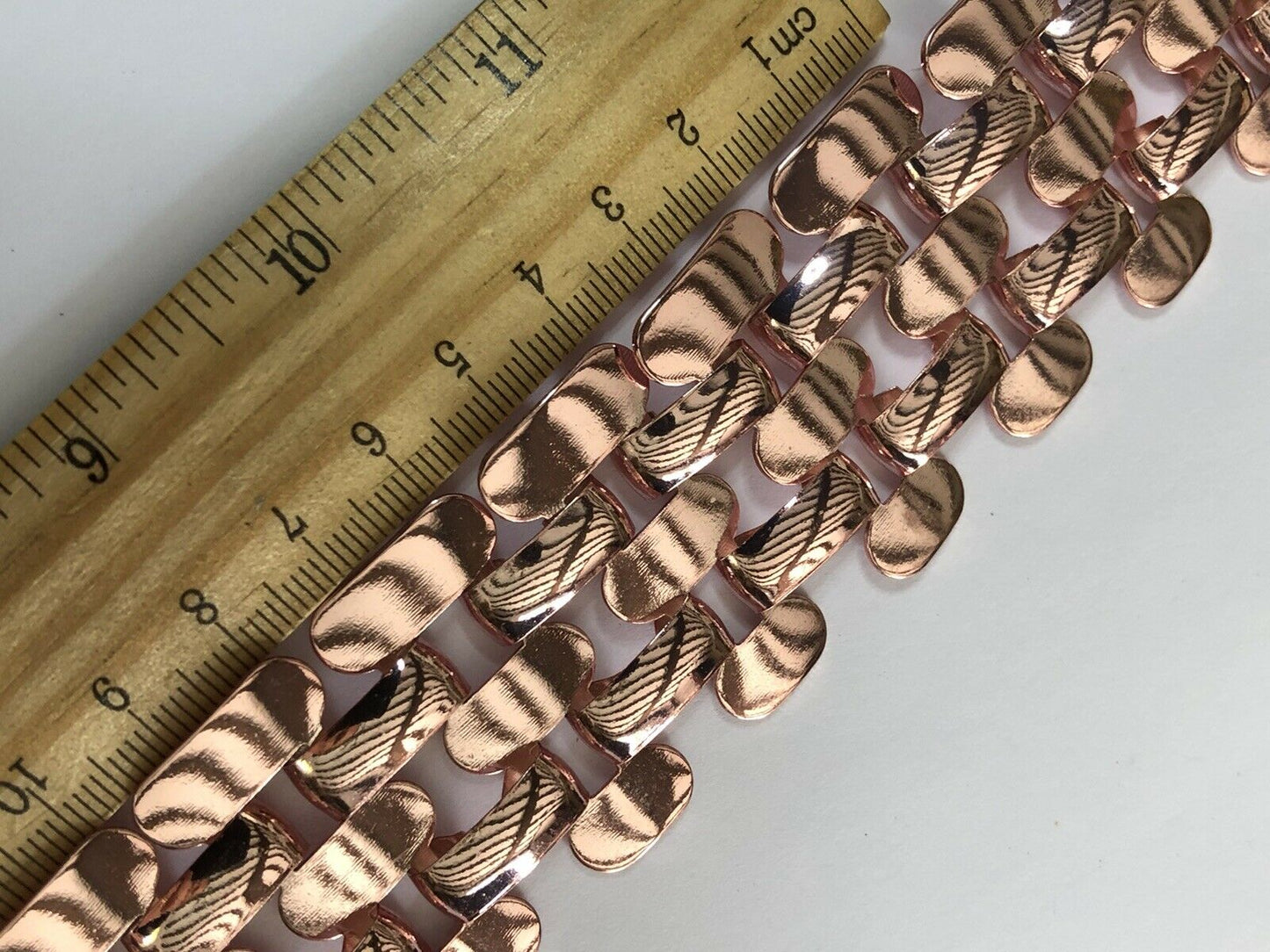 Vintage 1980s Rose Gold Plated Statement Collar Necklace