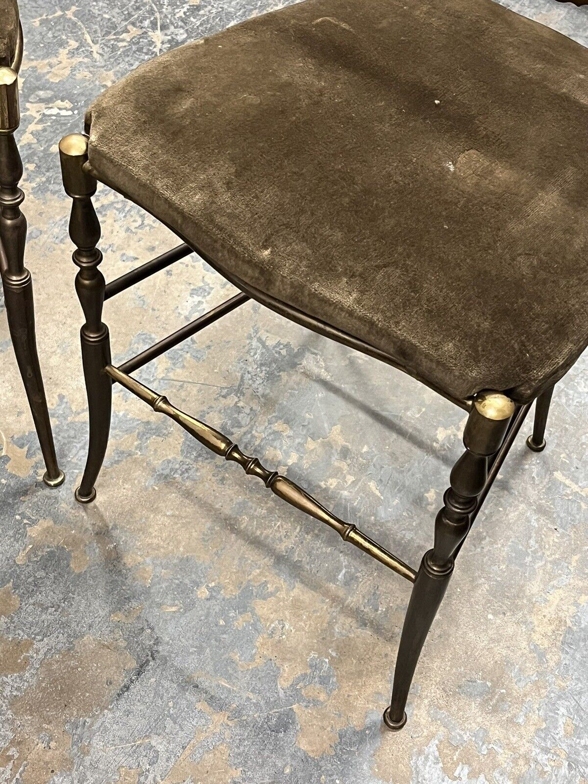Mid Century Brass Chiavari Chairs