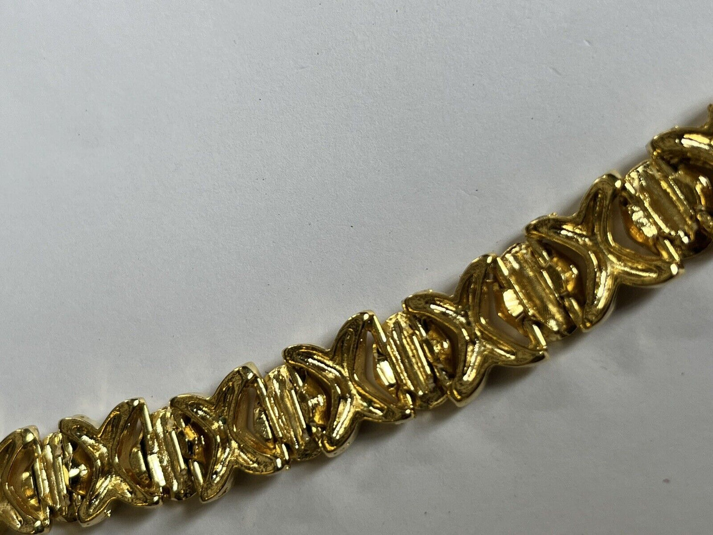 Vintage 1980s Gold Plated Link Bracelet