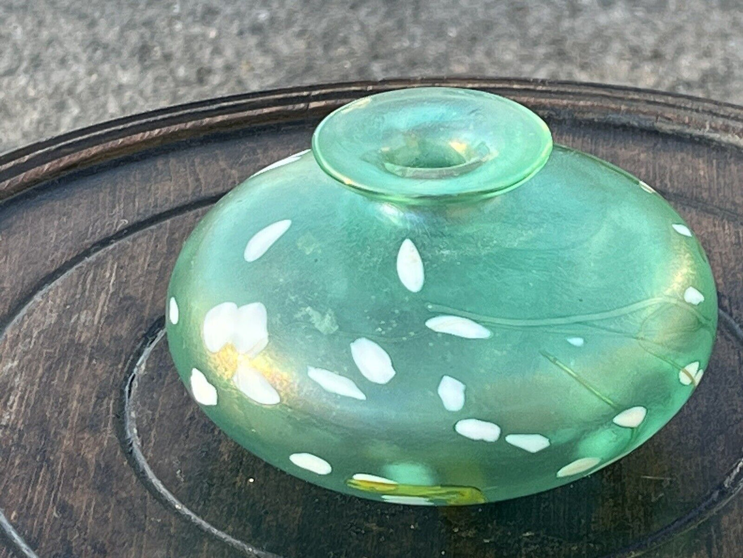 Mid Century Glass Vase, Signed Underneath.