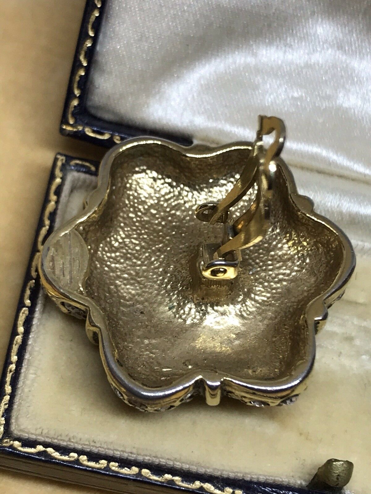 Vintage Diamanté Statement Clip On Earrings