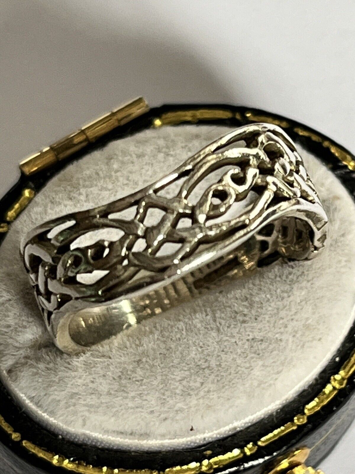 Vintage Silver 925 Celtic Wave Ring Size M