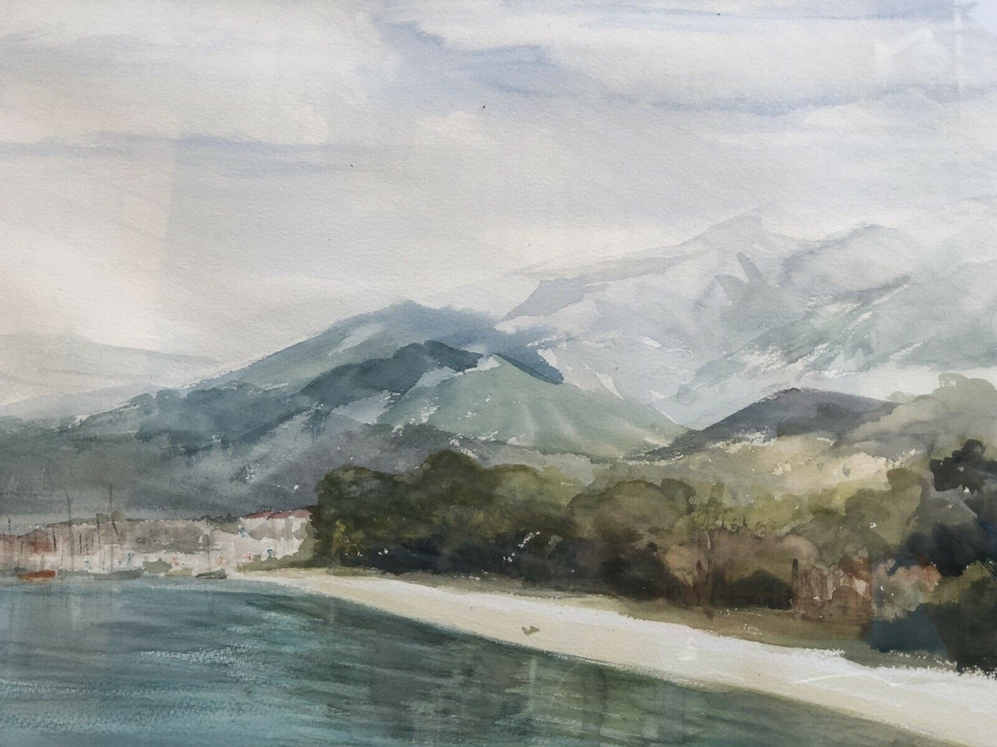 Coastal Framed Watercolour