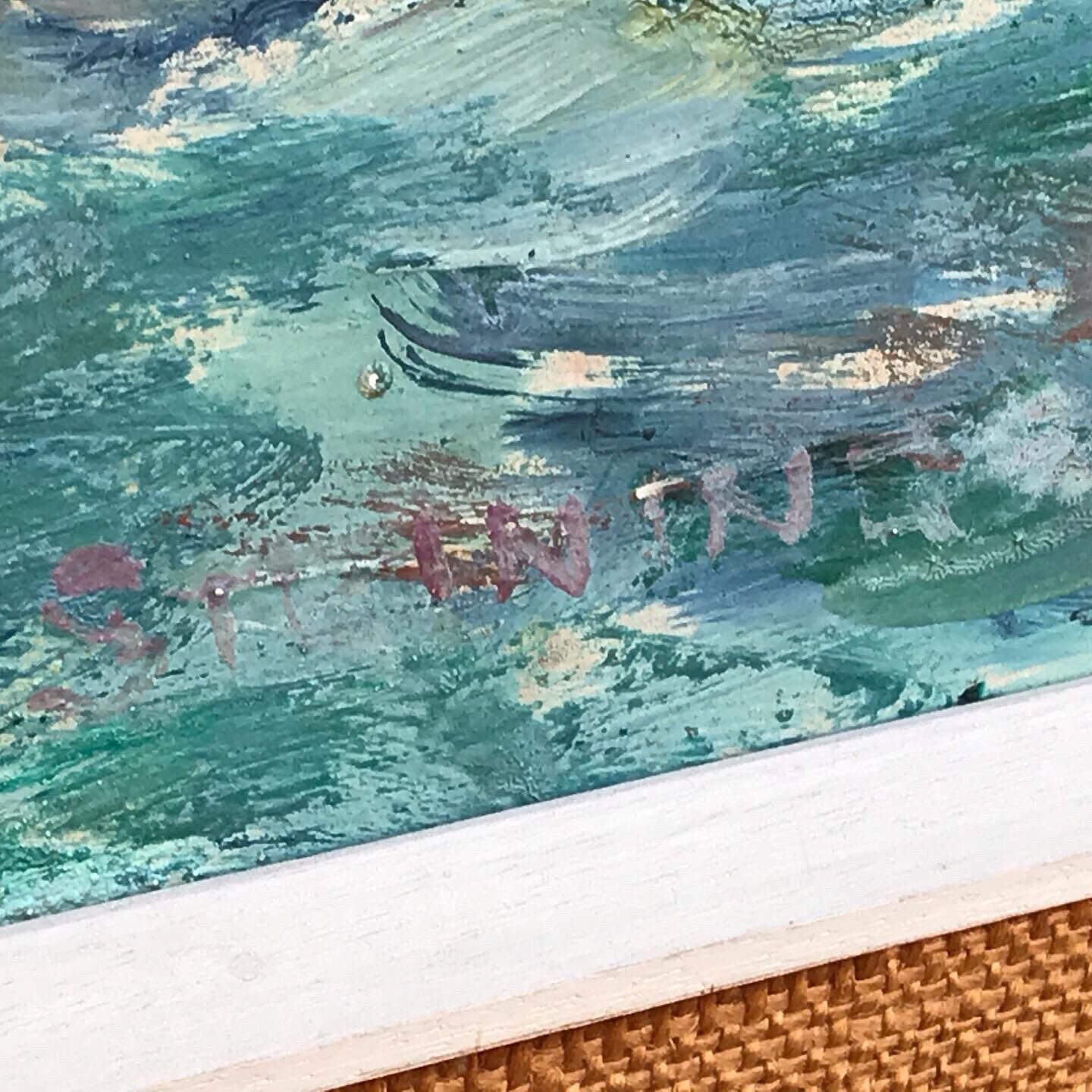 Large Signed And Framed Oil Of A Coastal Scene Circa 1950’s