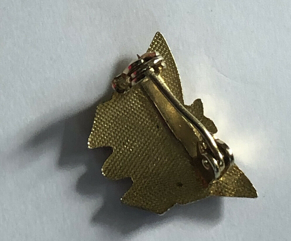 Vintage Enamel Diamanté Butterfly Brooch