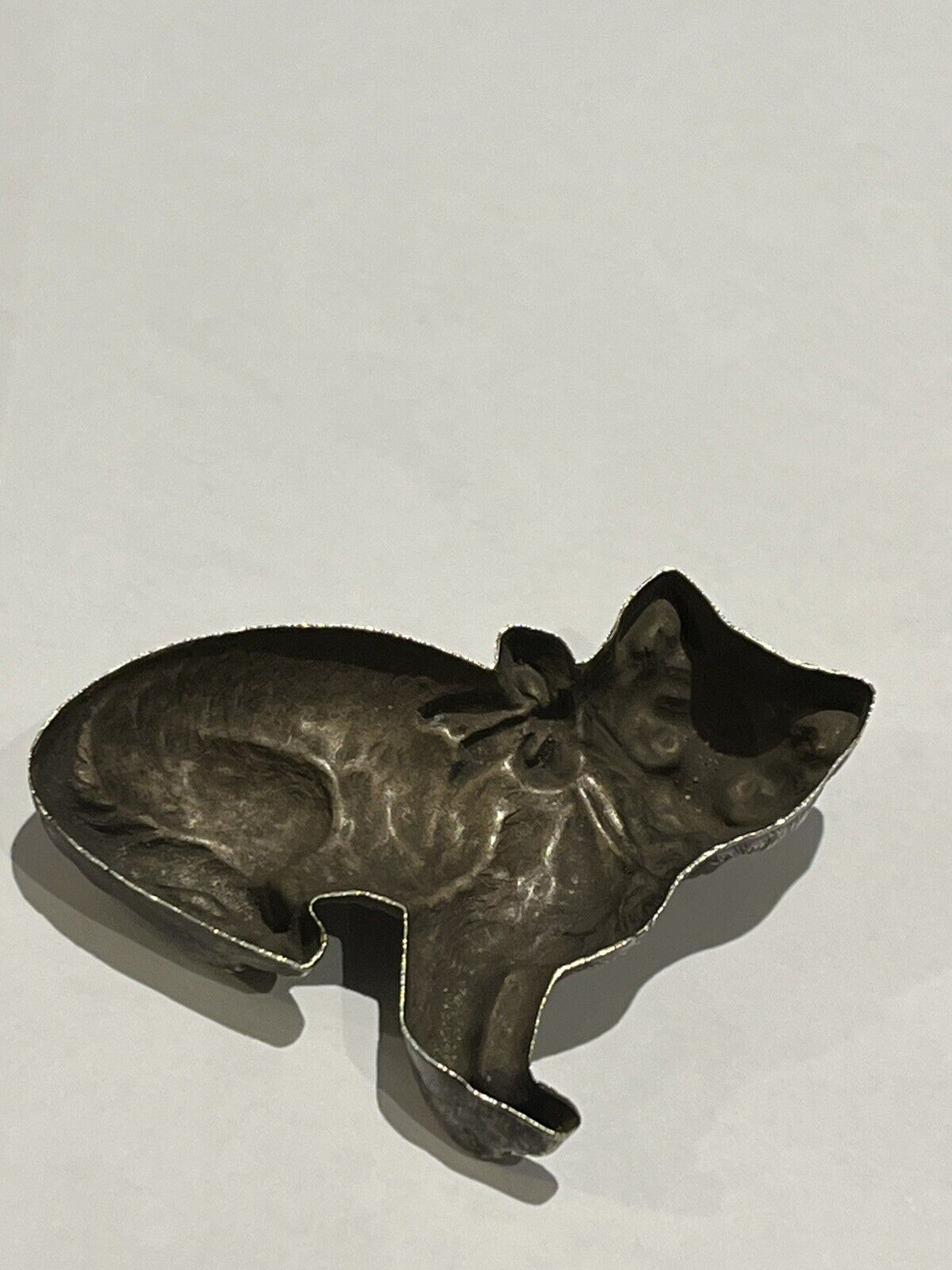 High Quality Plaque Of A Cat, Possibly Silver