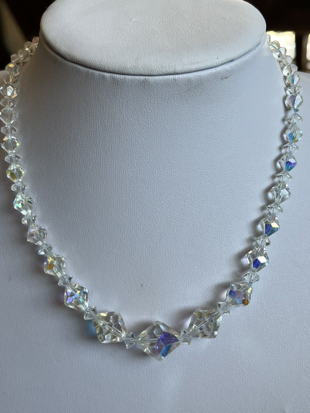 Vintage Aurora Borealis Single Strand Necklace