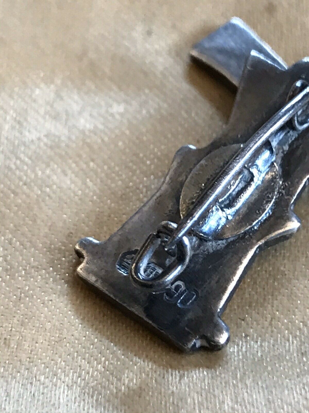 Vintage Old Silver Windmill Brooch