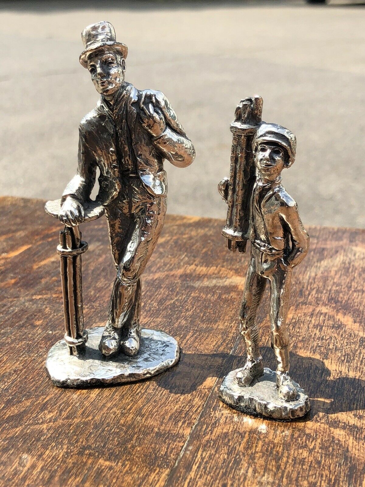 Silver Plate Figure. Chimney Sweeps. Highly Detailed Figures