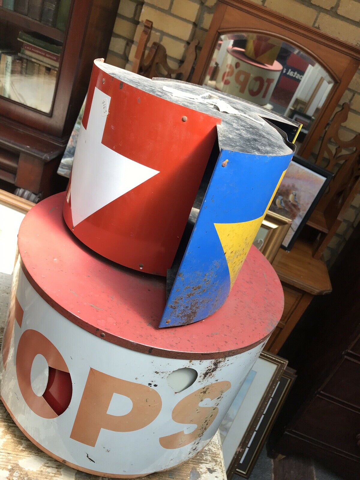 American Advertising Rotating Metal Tyre Advertising Sign