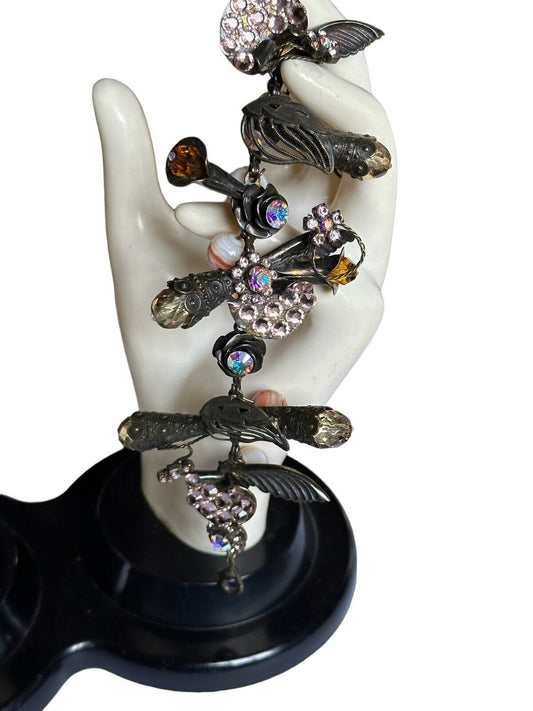 Vintage Designer Dimitriadis Crystal Beaded Detailed Bracelet