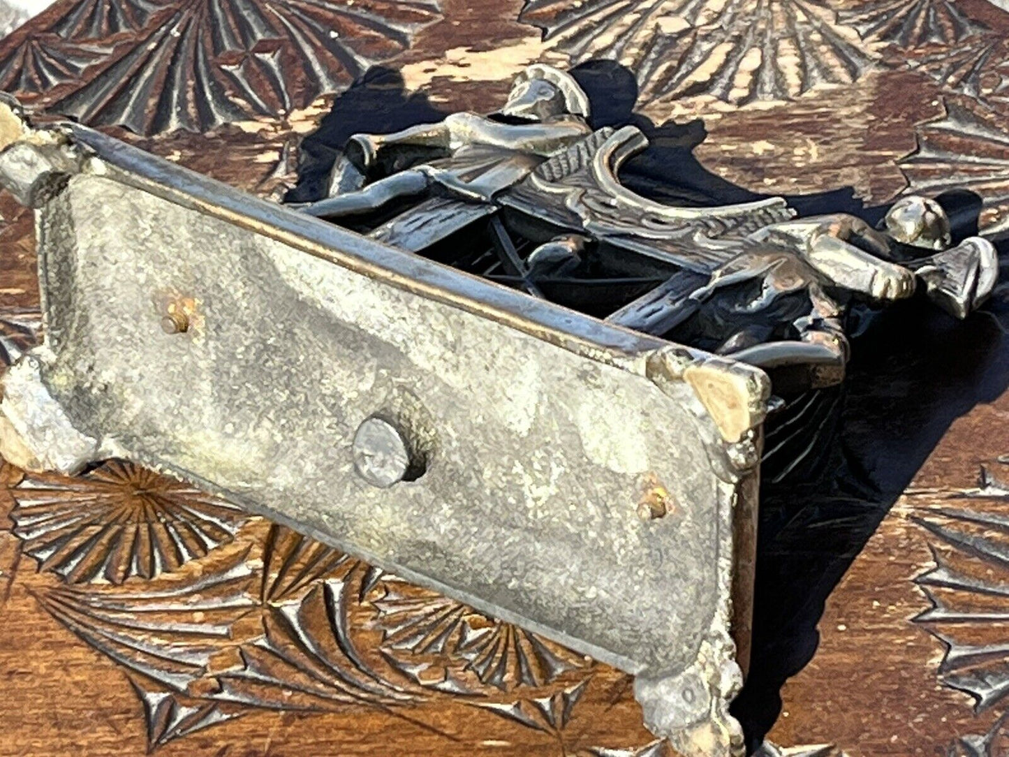 Edwardian Brass Fire dog Tool Stand