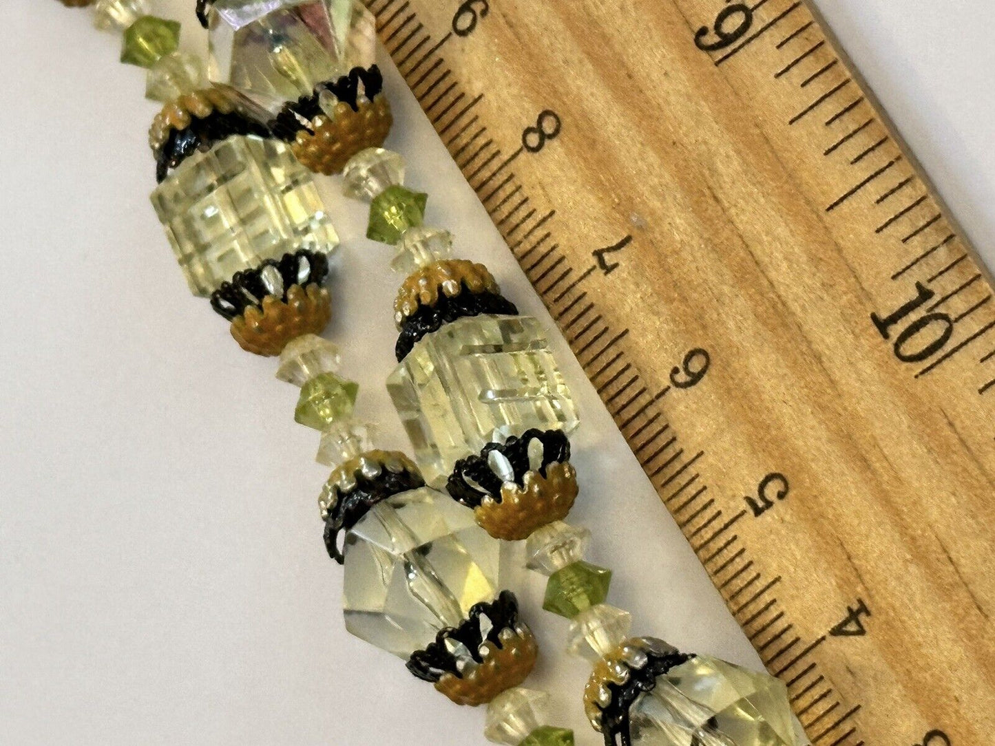 Vintage West German Aurora Borealis Double Strand Necklace