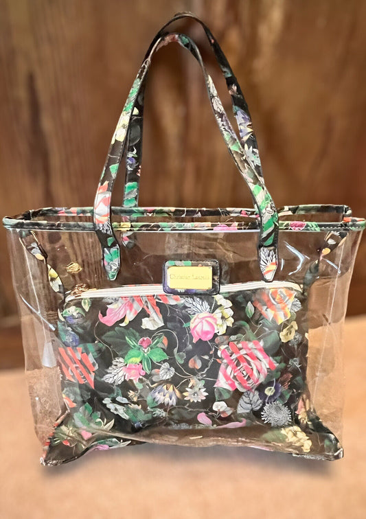 Christian Lacroix Transparent And Flower Patterned Tote Bag