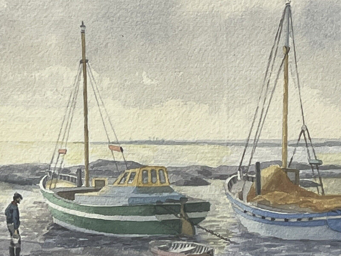 Marine Watercolour Signed Charles Argent