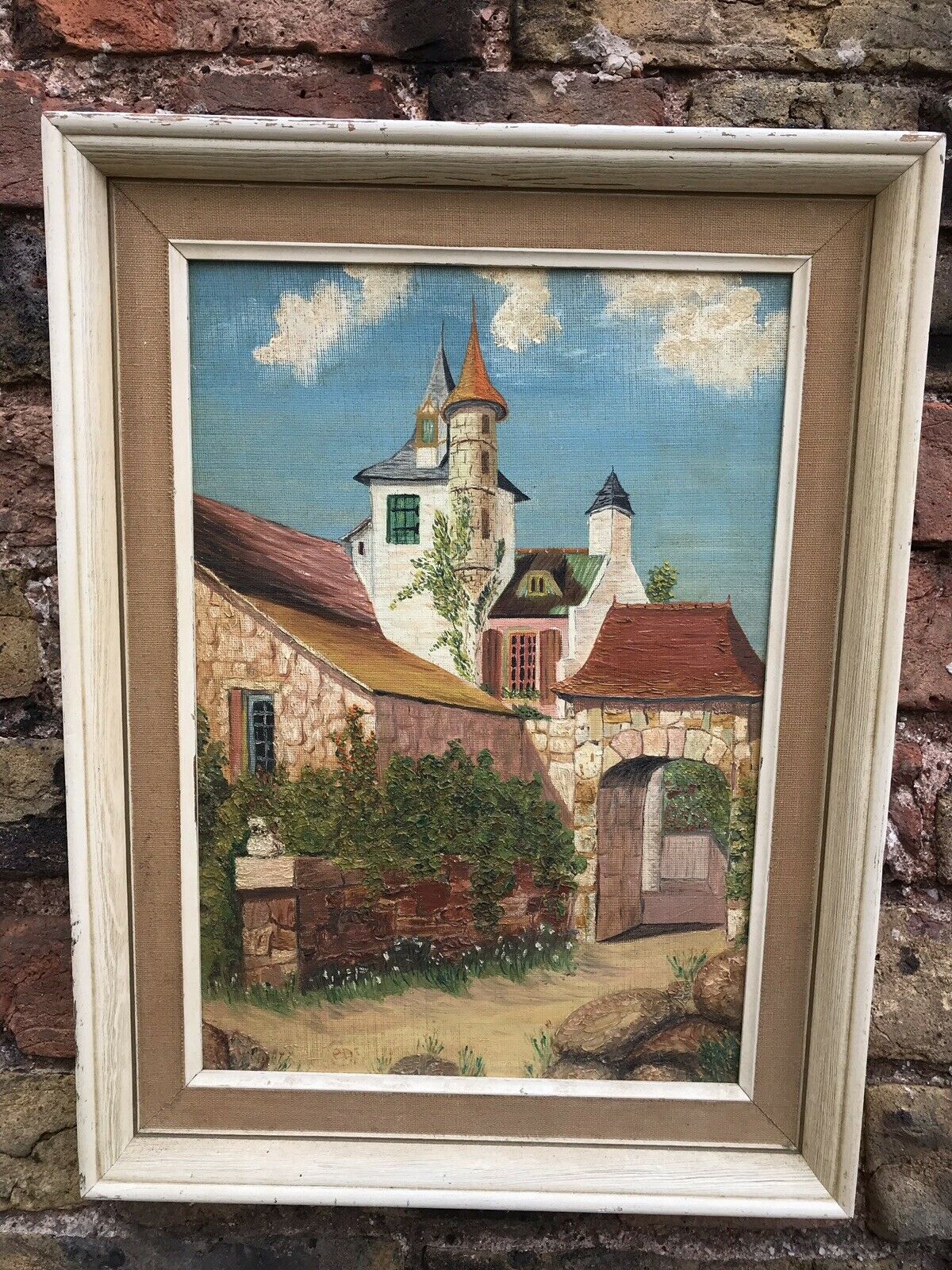 Mid Century Oil On Canvas. Signed. Gilt Frame.