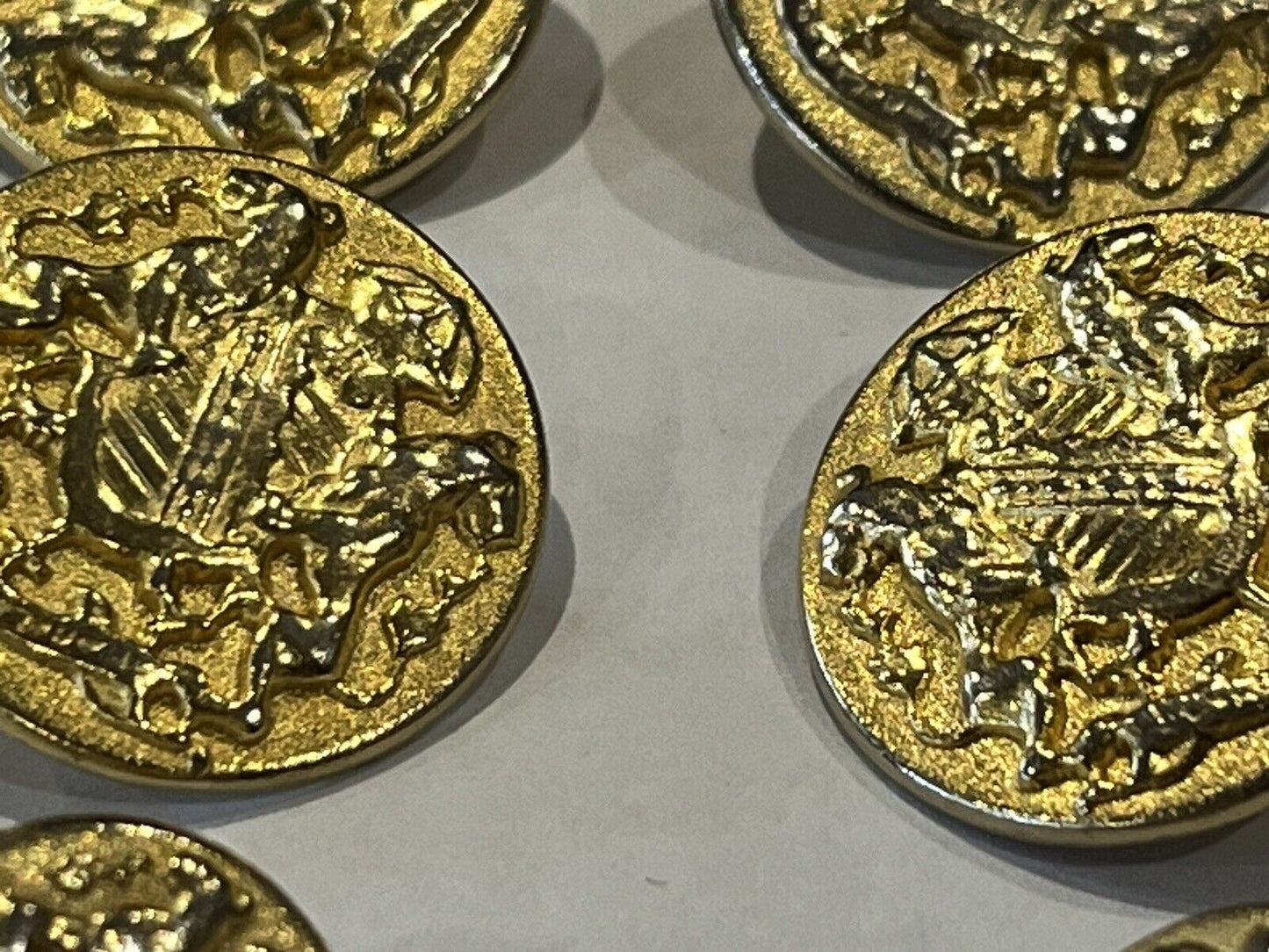 Set Of Old Family Crested Buttons