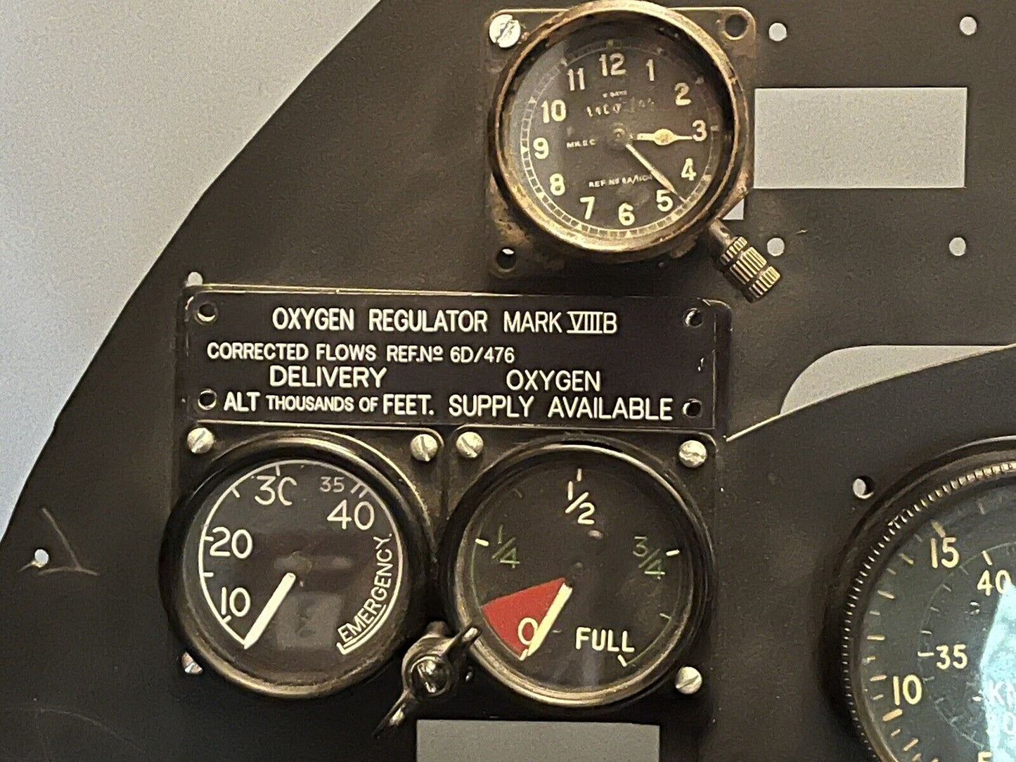RAF Cockpit Dash With Air Ministry Dials