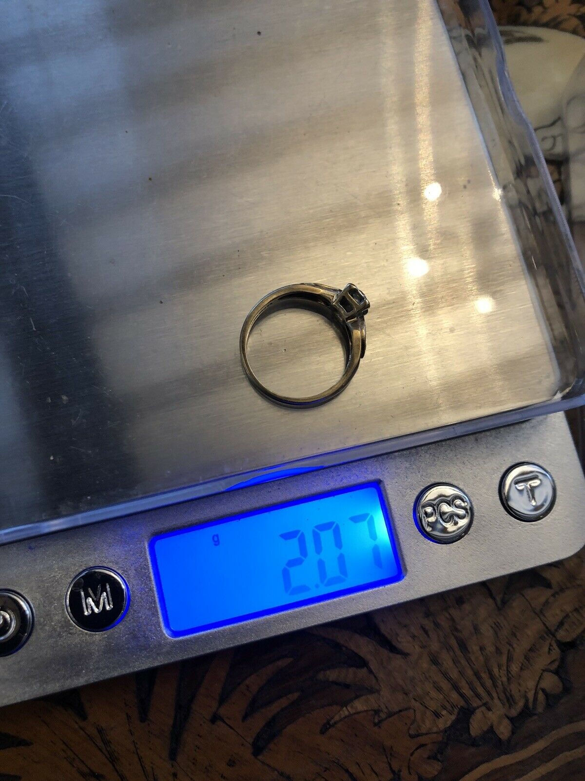 Vintage 9ct Yellow Gold Diamond Ring Size J1/2