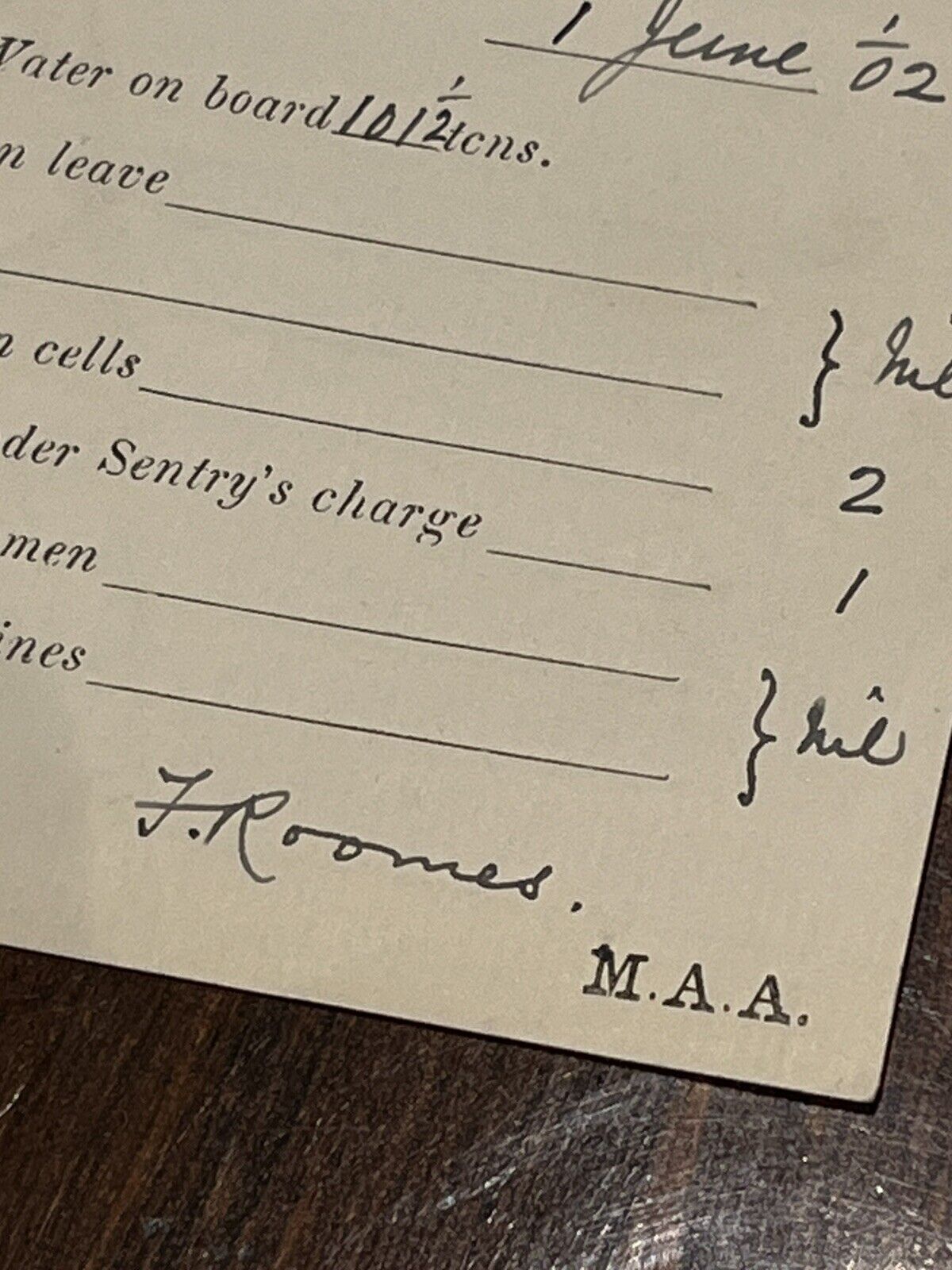 HMS Glory Original Ships Log Rounds Report