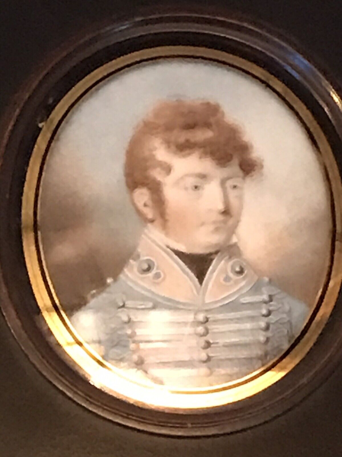 Portrait Miniature Of Captain Maitland POW Battle Of Waterloo 1816
