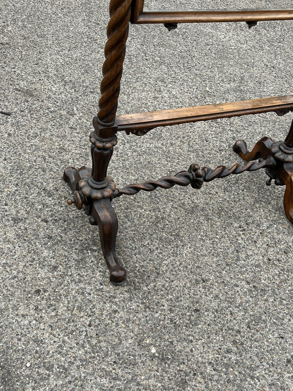 Antique Mahogany Embroidery/ Tapestry Stand