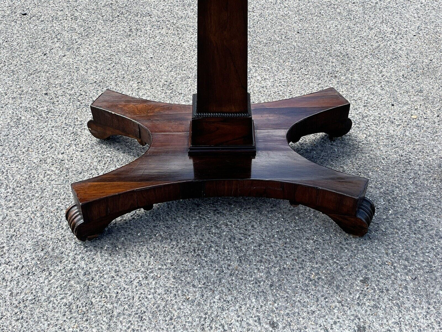 Antique Rosewood Games Table With Fold Over Lid & Card playing area