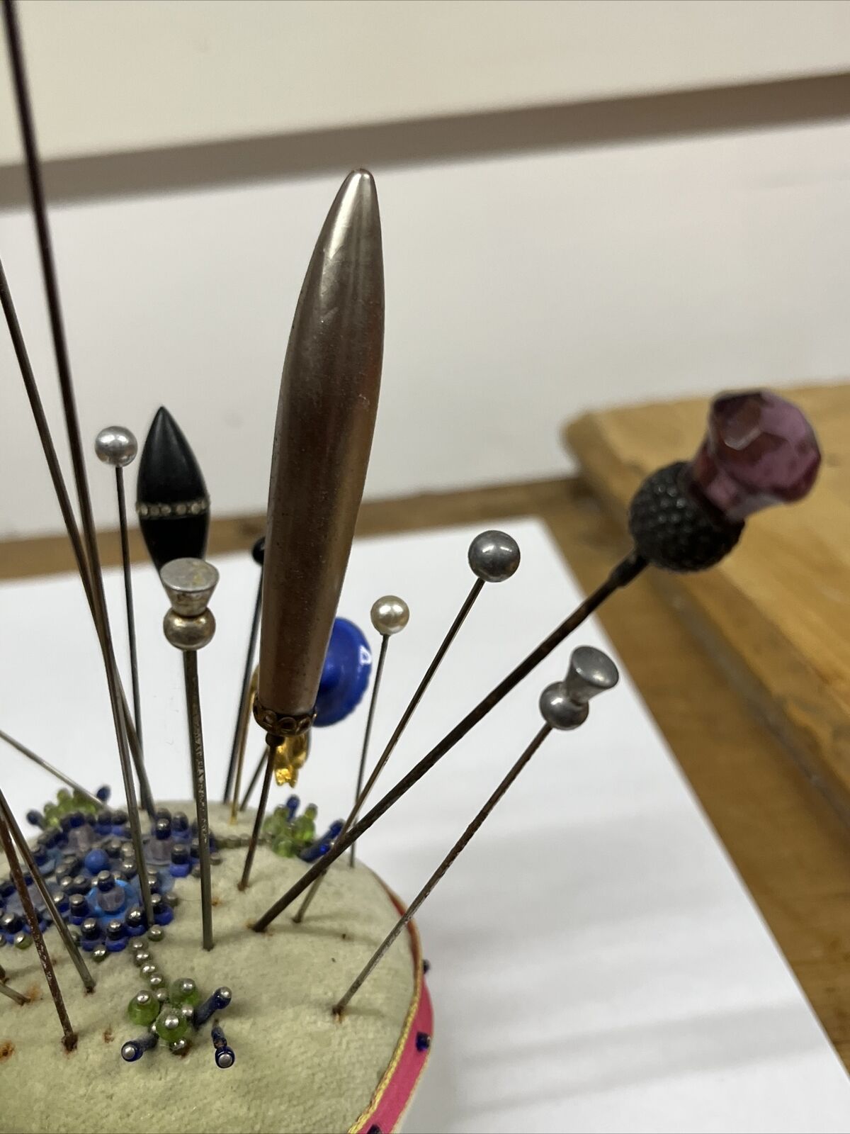 Hat Pin Collection On Cushion