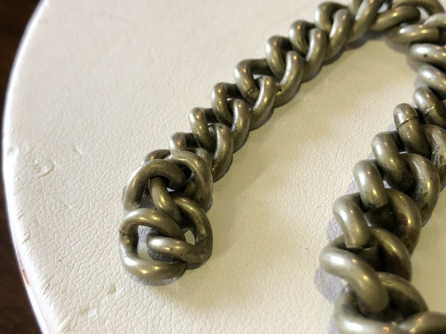 Silver Plate Pocket Watch Albert Chain