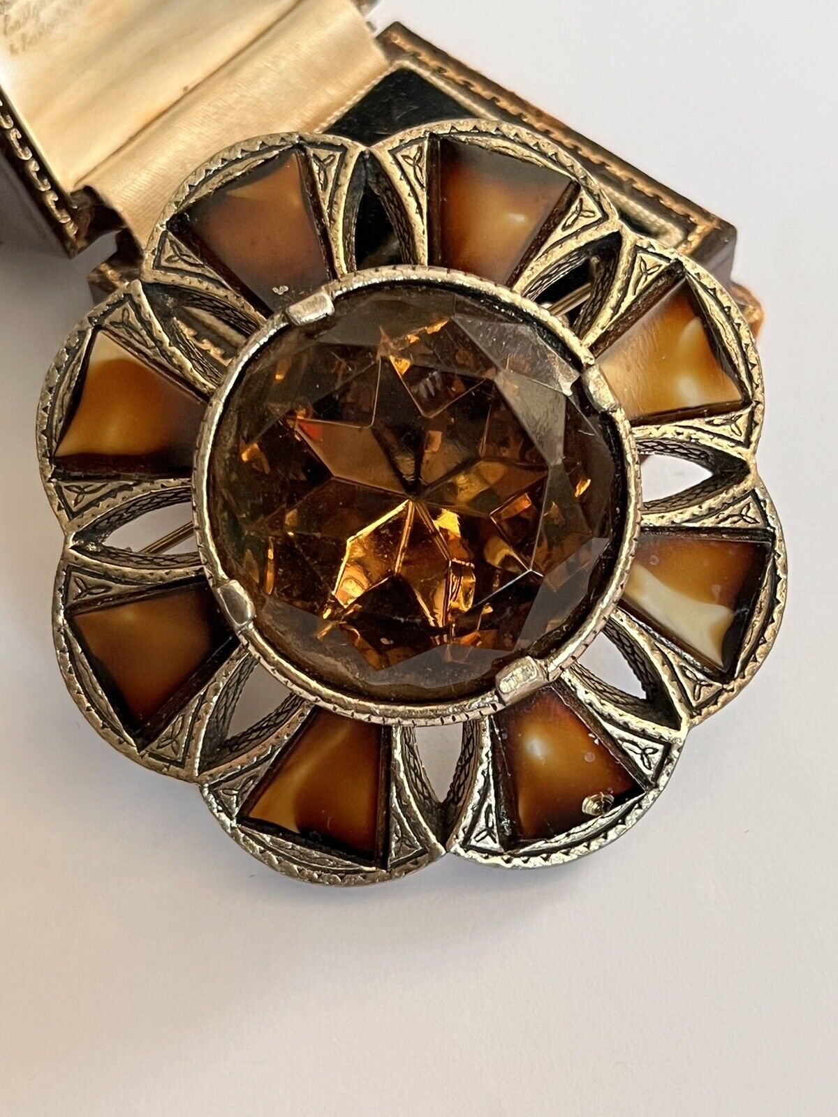 Vintage Signed Miracle Large Brooch